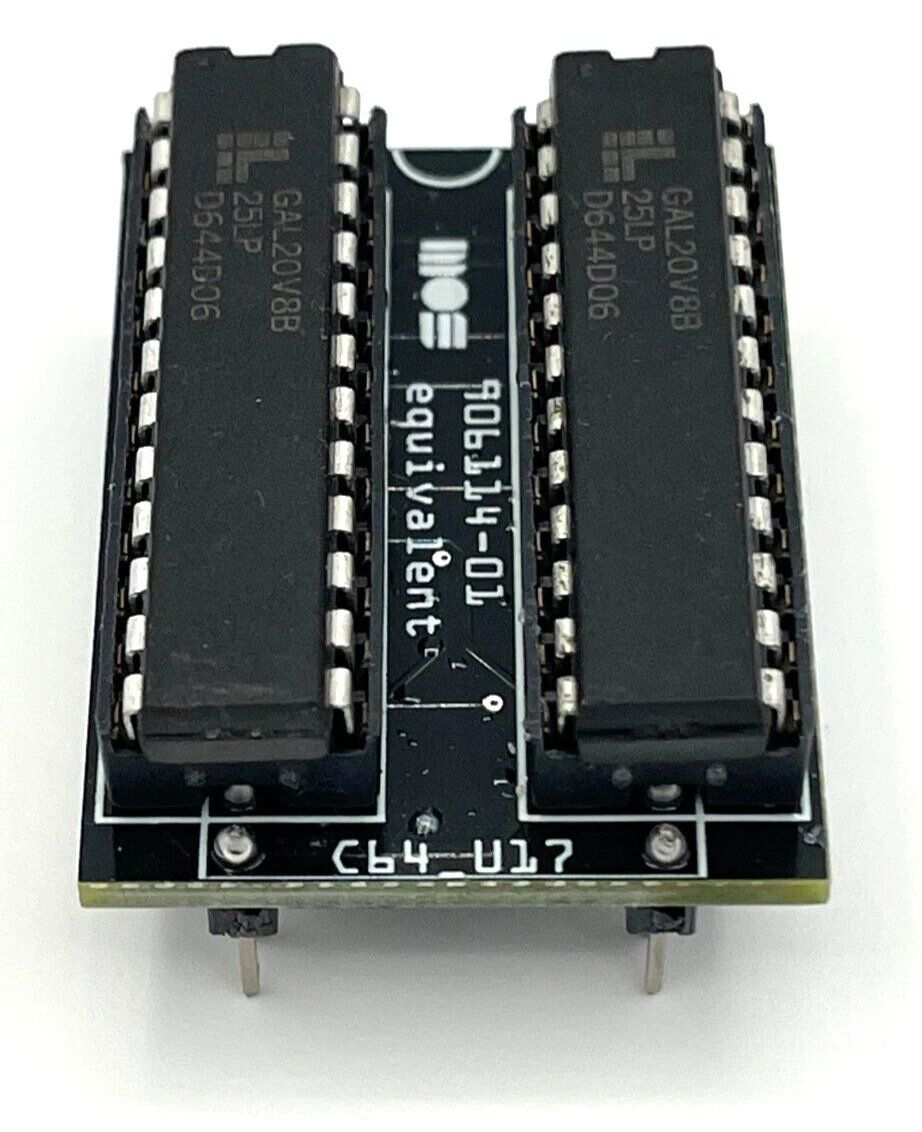 Commodore 64 PLA Chip Replacement Board (MOS 906114-01) - Dual Wipe Socket PLA image 1